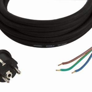 Schutzkontakt Zuleitung H05RR-F 1,5 qmm schwarz