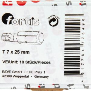 Bit zähhart 1/4" DIN3126 C6,3 T7x25mm 10er Pack FORTIS