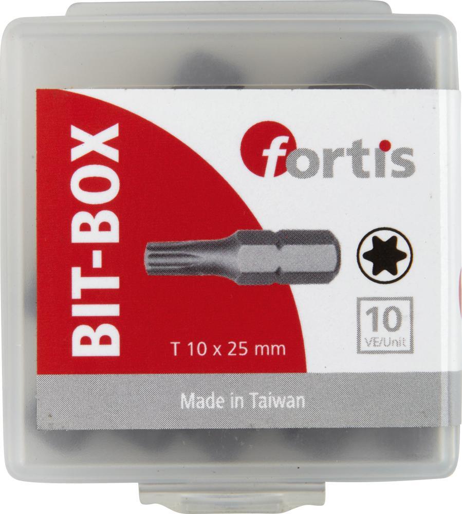 Bit zähhart 1/4" DIN3126 C6,3 T10x25mm 10er Pack FORTIS