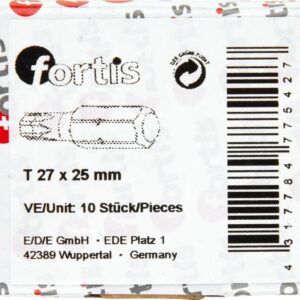 Bit zähhart 1/4" DIN3126 C6,3 T27x25mm 10er Pack FORTIS