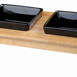 Napf-Set, Keramik/Holz