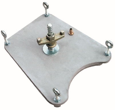 Vakuumplatte für Dübelfuß mit Dichtring, 340 x 290 mm, max. Bohr Ø 162 mm