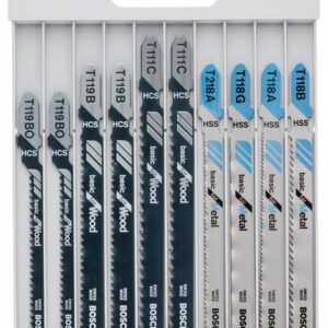 10tlg  Stichsägeblatt-Set Basic für Metall und Holz