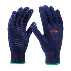 Handschuhe Feinstrick blau