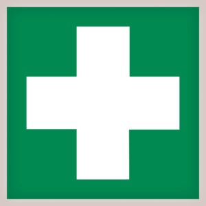 Hinweisschild 150x150mm nachleuchtend