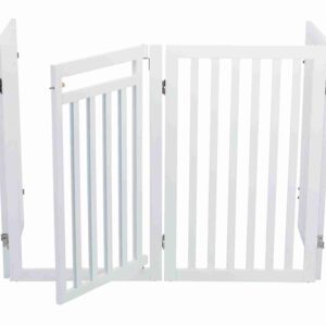 Hunde-Absperrgitter mit Tür, 4-teilig