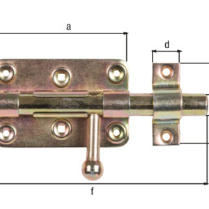 Bolzen-Schlossriegel m.befest.Schlaufe