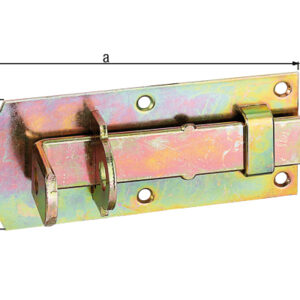 Schlossriegel m.flachem Griff gerade m.Schlaufe