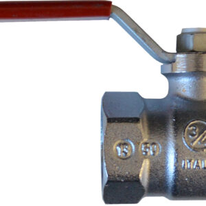 Heizungskugelhahn Messing vernickelt