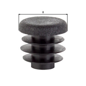 Verschlussstopfen für Rundrohre mit Lamellen