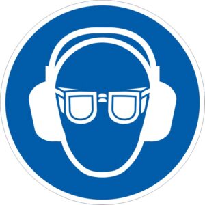 Gebotsschild Folie Gehör-u.Augen D200mm