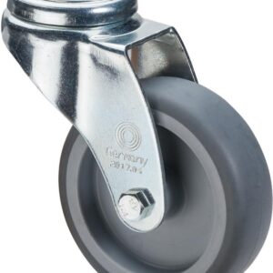 Lenkrolle 100mm,A301 Rückenloch,Gummirad,GL A301.A80.100