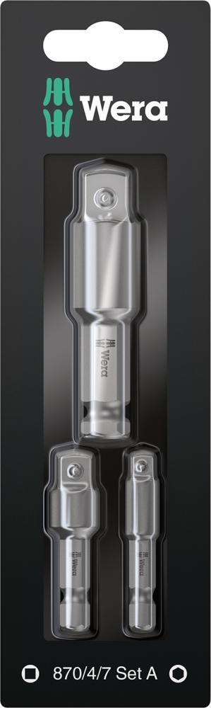 Steckschlüsseladapter-Set1/4"-1/2" 3-teilig