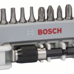 11‑teiliges Schrauberbit-Set inkl. Bithalter PH/PZ/T. Für Bohrmaschinen