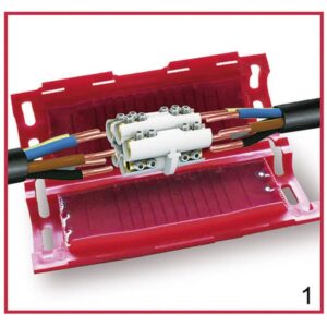 Gel-Muffe EASY 2V 3x1,5 bis 2,5mm², inkl.Klemme+Kabelbinder