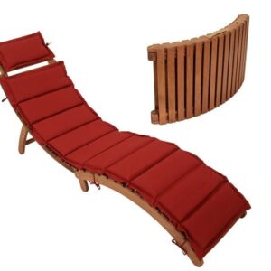 Klappliege Akazie mit Auflage