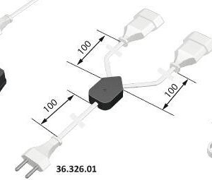 HV Y-Verteiler ws 1x EFS /2x EF Kupplung