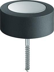 Boden-Türpuffer,24mm 0 38 3878,Alu F1,Ø48mm