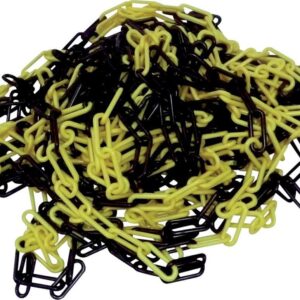 Absperrkette Kunststoff 6 mm, gelb/schwarz