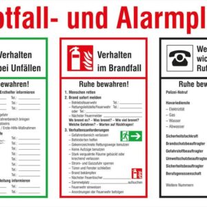 Notfall- und Alarmplan Kunststoff (PVC)