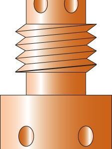 Gasdüsenträger M6-35 mm MB25