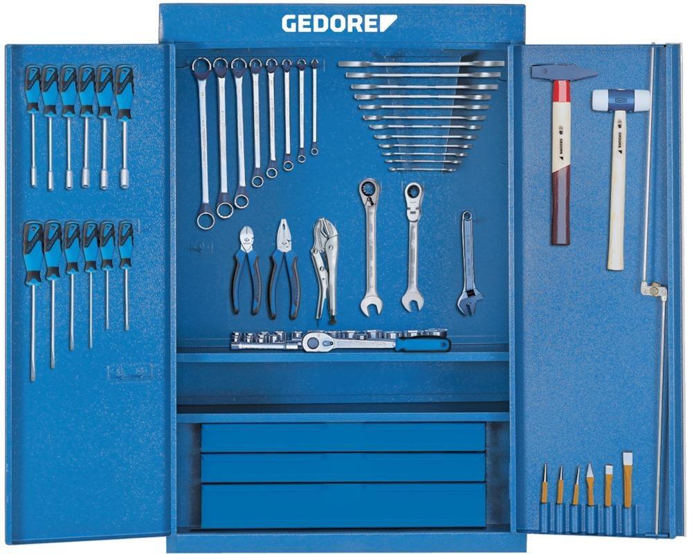 Werkzeugsortiment UNIVERSAL mit Schrank 100-teilig GEDORE