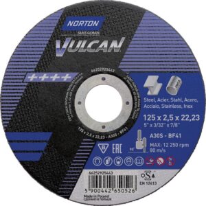Trennscheibe Vulcan Stahl/Inox gerade 125x2,5