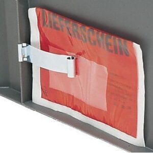 Etikettenklammer für Stapeltransportkasten