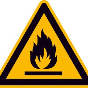 Warnschild Alu 200 mm feuergefährliche Stoffe