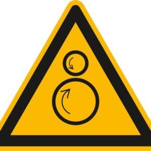 Warnschild Alu gepr Einzugsgefahr SL100mm