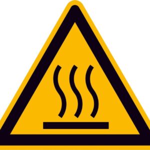 Warnschild Fol Heisse Oberfl. SL100mm