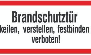Brandschutztür verkeilen PVC-Folie, selbstklebend