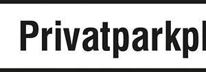 Parkplatzs.Privatpark Aluminium geprägt
