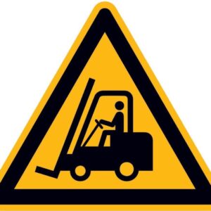 Warnschild Fol Flurförderzeuge SL200mm
