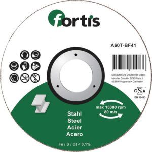 Trennscheibe Stahl 115 x 1,0mm gerade FORTIS