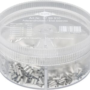 Aderendhülsen-Sortiment unisoliert 0,5-2,5qmm KNIPEX