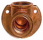 Deckenwinkel zur Wandbefestigung, Messing, 2 x G3/8" IG RIEGLER