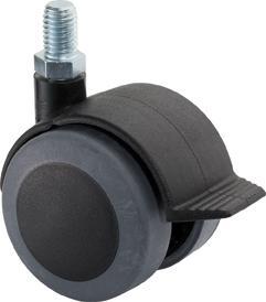 Kst.-Doppelrolle 50mm M10x20,Gewindestift m.FeststF86.050.G10