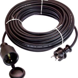 Gummi-Verlängerung 50 m H05RR-F 3G1,5 schwarz