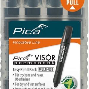 Minen-Set für Permanentmarker VISOR Industrial schwarz Pica