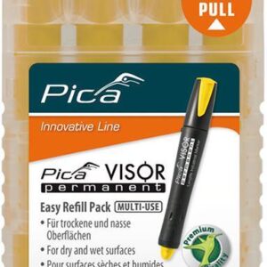 Minen-Set für Permanentmarker VISOR Industrial gelb Pica