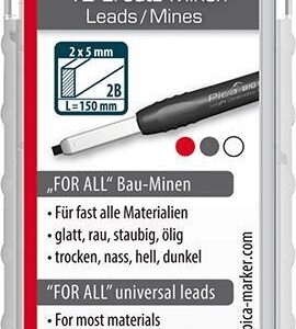Minen-Set für Zimmermanns-Bleistift BIG Dry FORALL Bau Graphit,