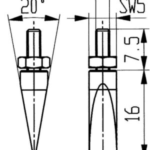 Messeinsatz Stahl Typ 20/ 5,0mm KÄFER