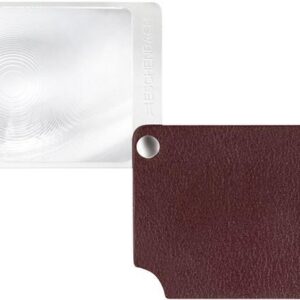 Scheckkartenlupe rot visoPOCKET 2,5x Leder ESCHENBACH
