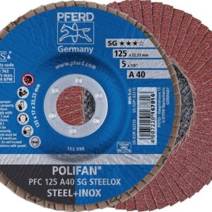 Fächerschleifscheibe A 80SG gewölbt 125mm K80 Pferd