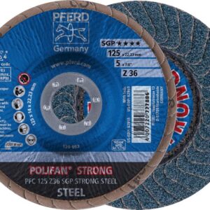 Fächerschleifscheibe STRONG gewölbt 115mm K50 Pferd