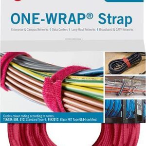 VELCRO Klettkabelbinder One Wrap Strap 20 x 200mm, rot, 25 Stück