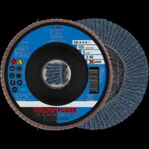 POLIFAN-Fächerschleifscheibe X-LOCK Zirkonkorund Z SG STEELOX
