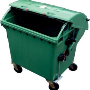 Müllcontainer Kunststoff 1,1 cbm Runddeckel grün