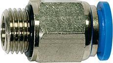 Gerade SteckverschraubungBlaue Serie, G3/8 a., Schlauch-Ø 10 RIE